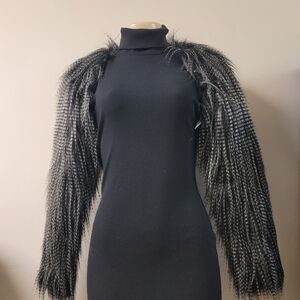 Chic Black and Gray Women's Crop Jacket